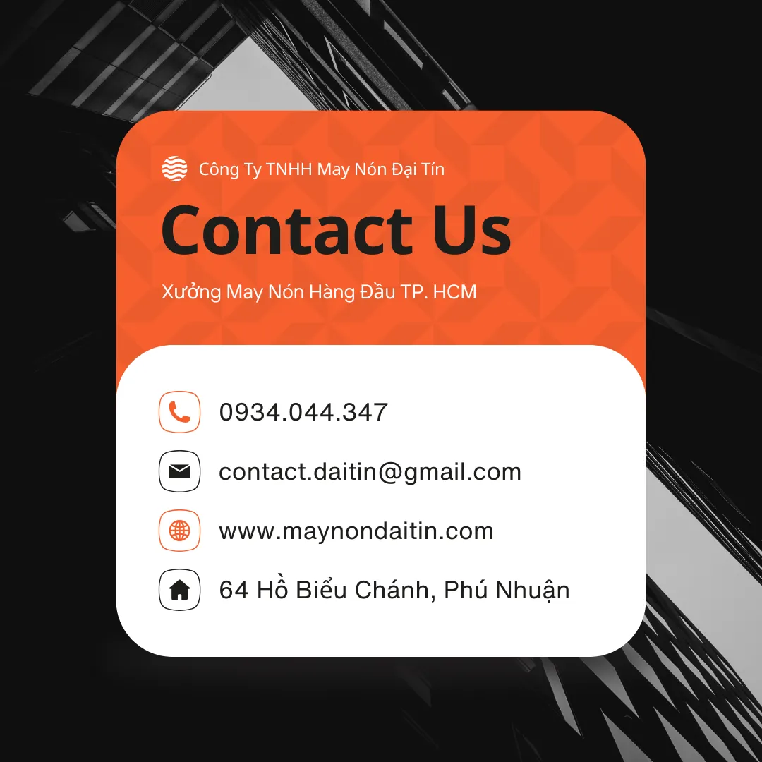 thông tin liên hệ may nón đại tín