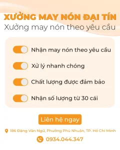 Liên hệ xưởng may nón theo yêu cầu